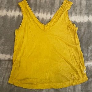 Yellow v neck tank